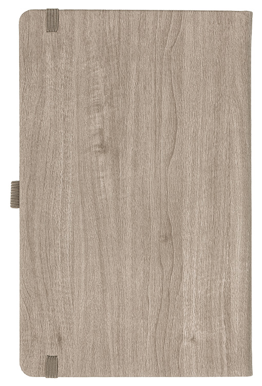 Notizbuch Style Medium im Format 13x21cm, Inhalt liniert, Einband Woody in der Farbe Sludge