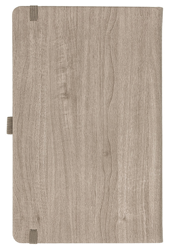 Notizbuch Style Medium im Format 13x21cm, Inhalt liniert, Einband Woody in der Farbe Sludge