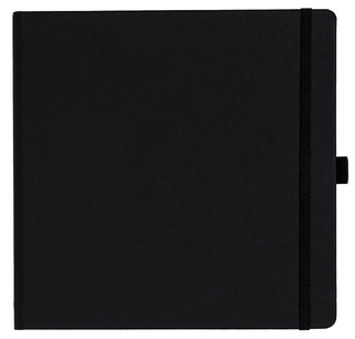 Notizbuch Style Square im Format 17,5x17,5cm, Inhalt blanco, Einband Fancy in der Farbe Black
