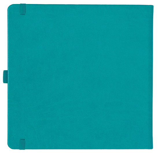 Notizbuch Style Square im Format 17,5x17,5cm, Inhalt blanco, Einband Slinky in der Farbe Turquoise