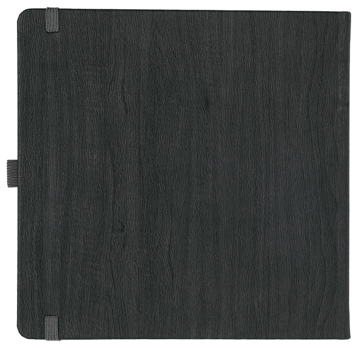 Notizbuch Style Square im Format 17,5x17,5cm, Inhalt blanco, Einband Woody in der Farbe Charcoal
