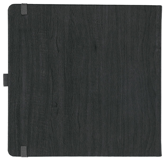 Notizbuch Style Square im Format 17,5x17,5cm, Inhalt blanco, Einband Woody in der Farbe Charcoal