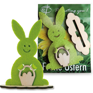 Steckfigur Hase in Werbekarte - Hase