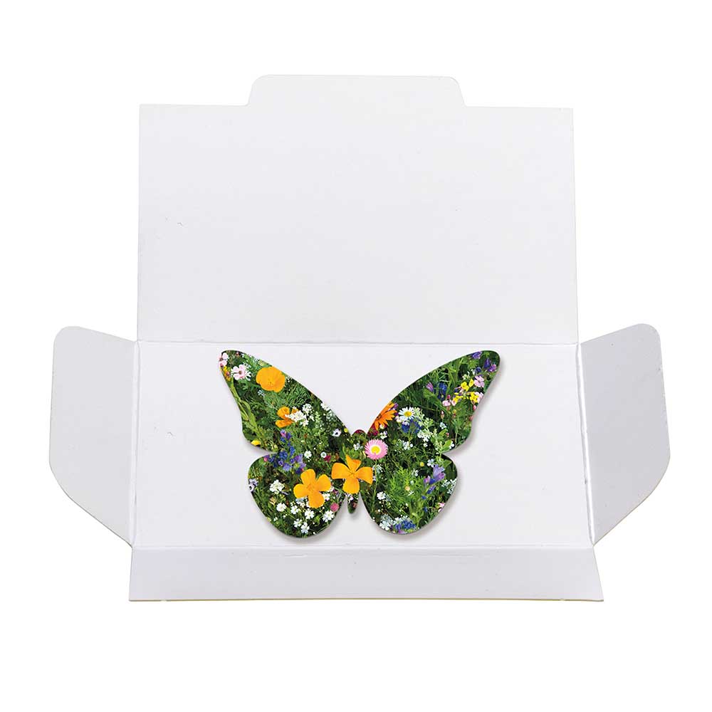 Samenpapier im Klappkärtchen - Schmetterling