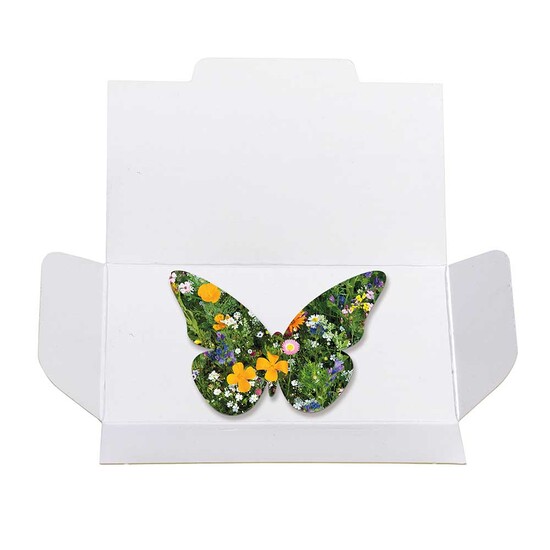 Samenpapier im Klappkärtchen - Schmetterling