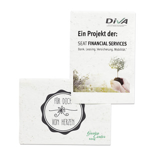 Samenpapier DIN A7 - Blumenmischung, Druck 4/0-c
