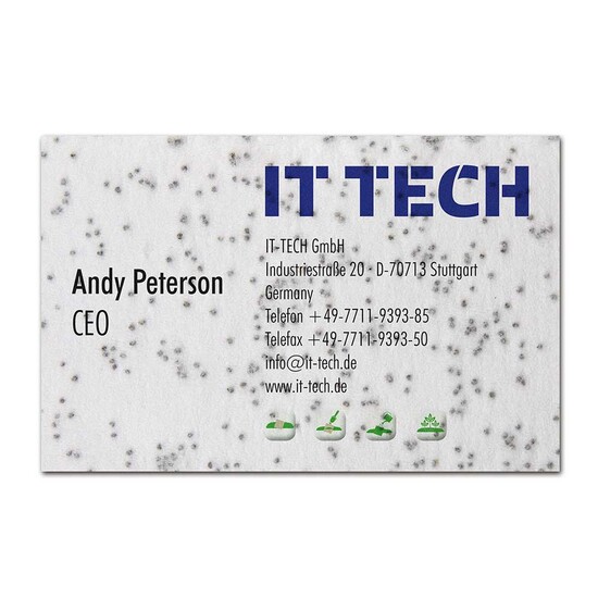 Samenpapier Visitenkarten - Thymian, Druck 4/0-c