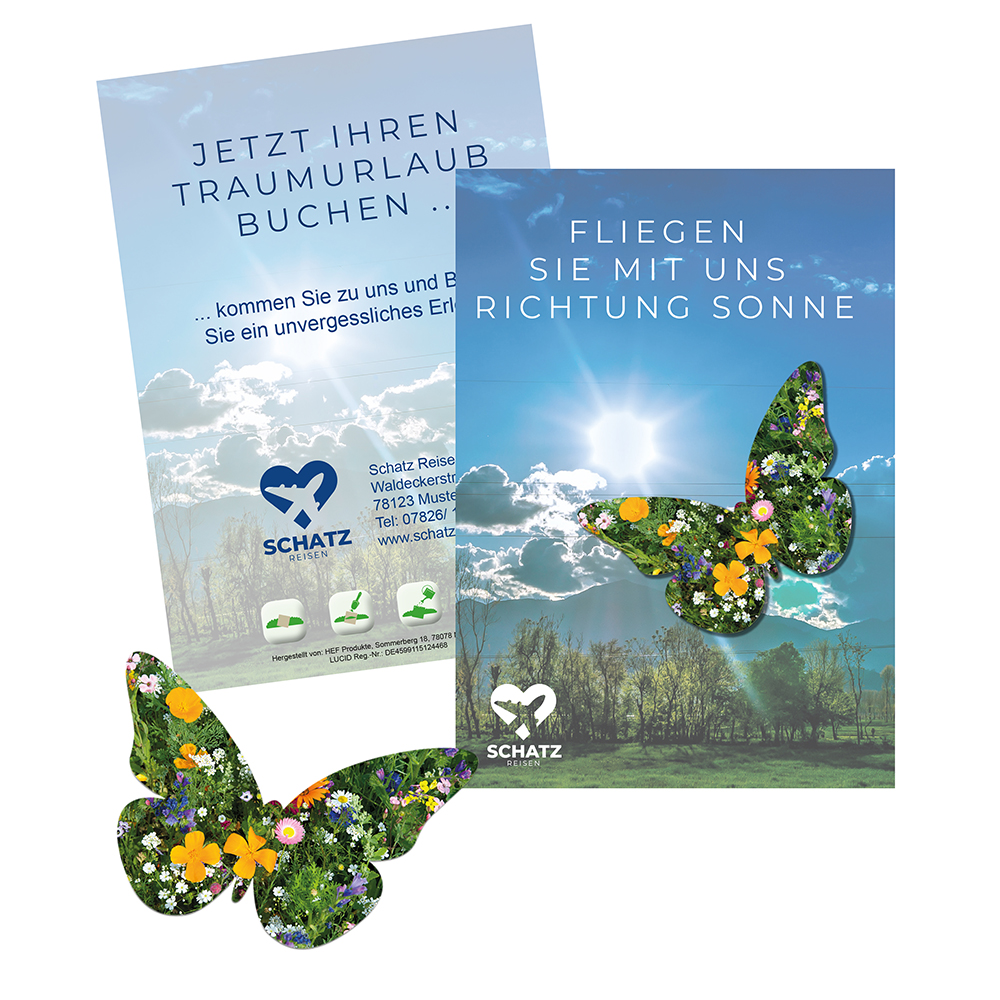 Samenpapier auf A6-Karte