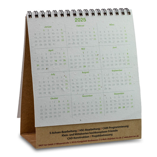 Samenpapier-Tischkalender - Gänseblümchen