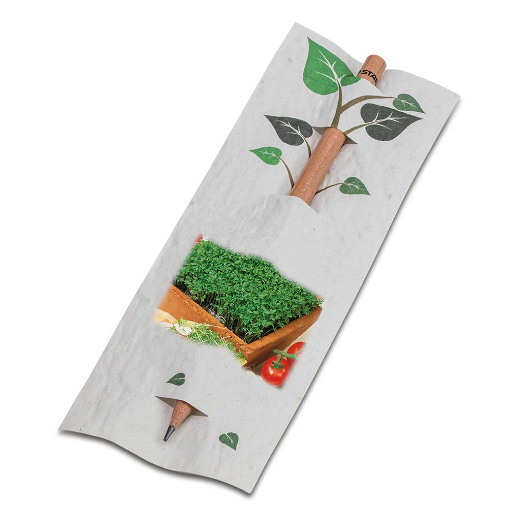 Bleistift im Samenpapieretui - Kresse, Druck 4/0-c