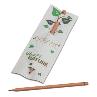 Bleistift im Samenpapieretui - Blumenmischung, Druck 4/0c, Lasergravur