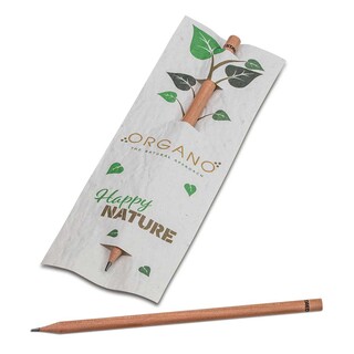 Bleistift im Samenpapieretui - Blumenmischung, Druck 4/0c, Lasergravur