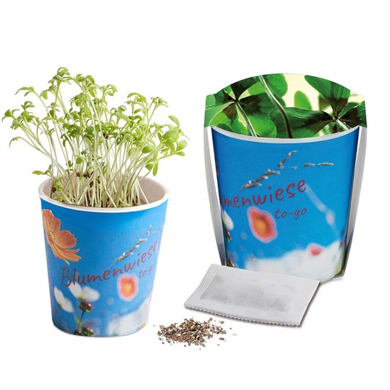 Blumenwiese To-Go - Ostern - Glücksklee-Zwiebel(* Je nach Verfügbarkeit der Glücksklee-Zwiebeln) - Druck individuell 4/0-c