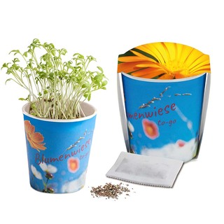 Blumenwiese To-Go - Ostern - Ringelblume - Druck individuell 4/0-c