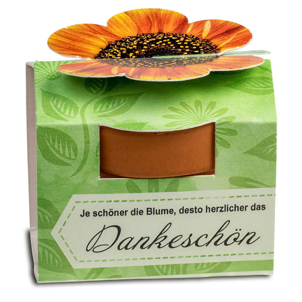 Tontöpfchen-Blume mit Samen - Schnittlauch inkl. Tampondruck