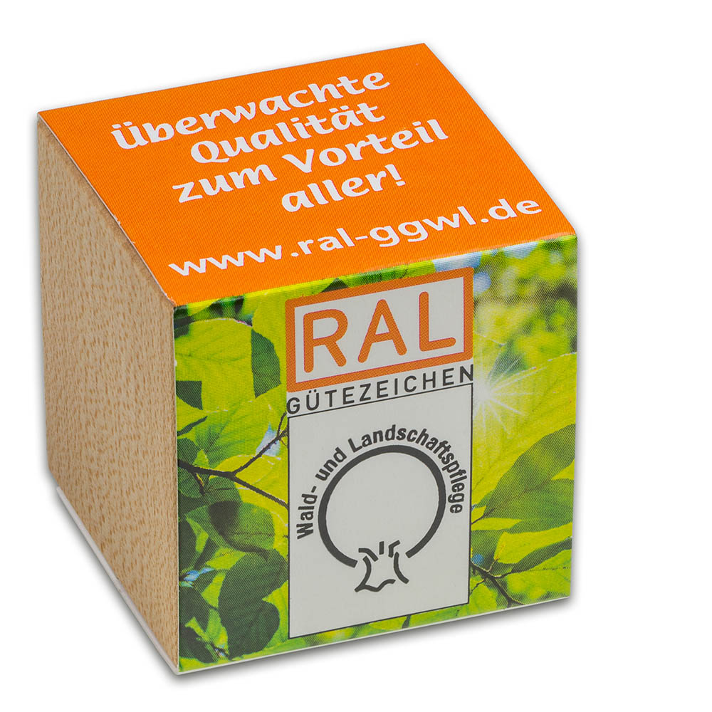 Pflanz-Holz mit Samen - Gartenkresse, 2 Seiten gelasert