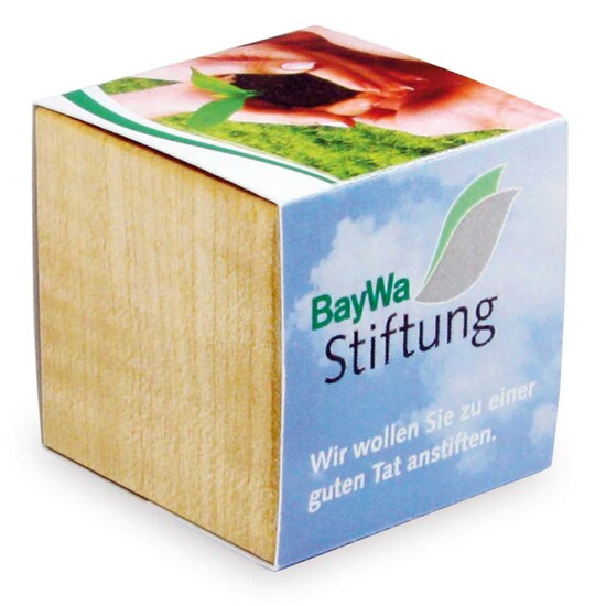 Pflanz-Holz mit Samen - Thymian, 2 Seiten gelasert