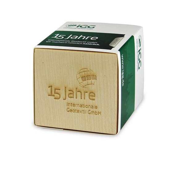 Pflanz-Holz Maxi mit Samen - Margerite, 1 Seite gelasert