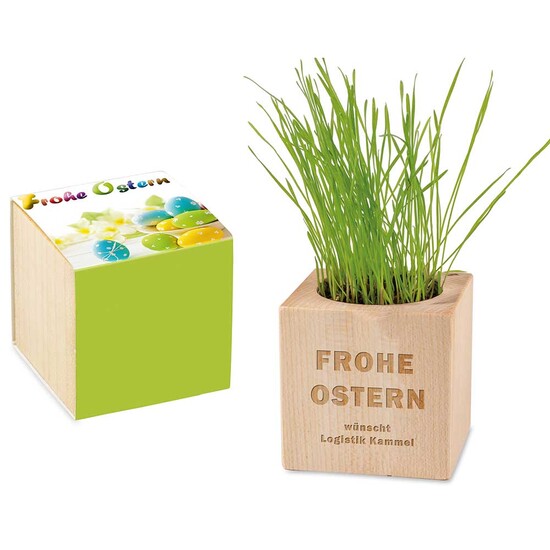 Pflanz-Holz - Standardmotiv - Ostern - 1 Seite gelasert