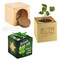 Pflanz-Holz Star-Box mit Samen - Glücksklee-Zwiebel (* Je nach Verfügbarkeit der Glücksklee-Zwiebeln)