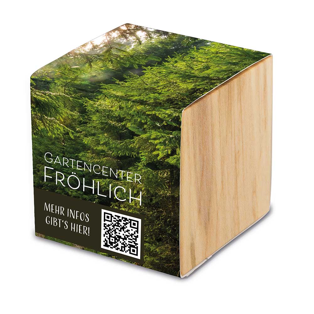 Pflanz-Holz Grande mit Samen - Persischer Klee, 2 Seiten gelasert