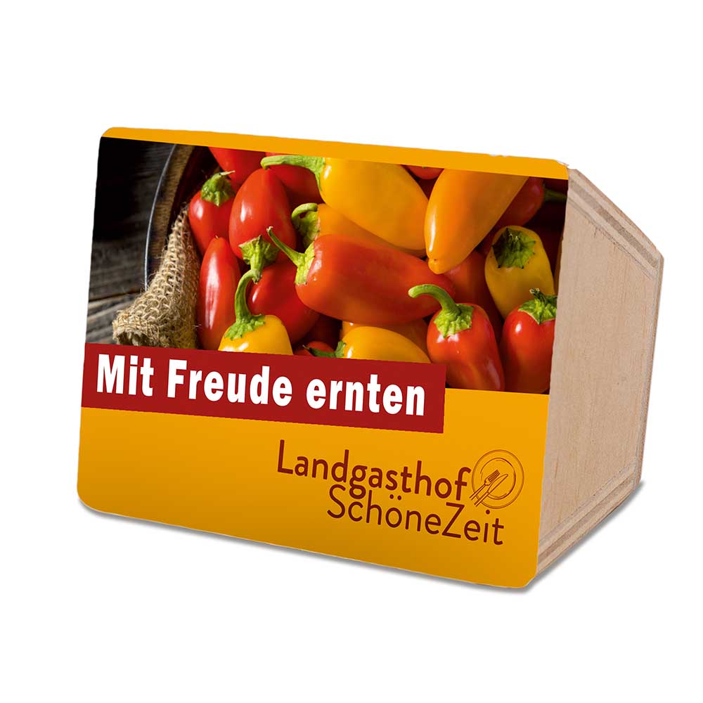 Mini-Beet mit Samen - Sommerblumenmischung, Lasergravur