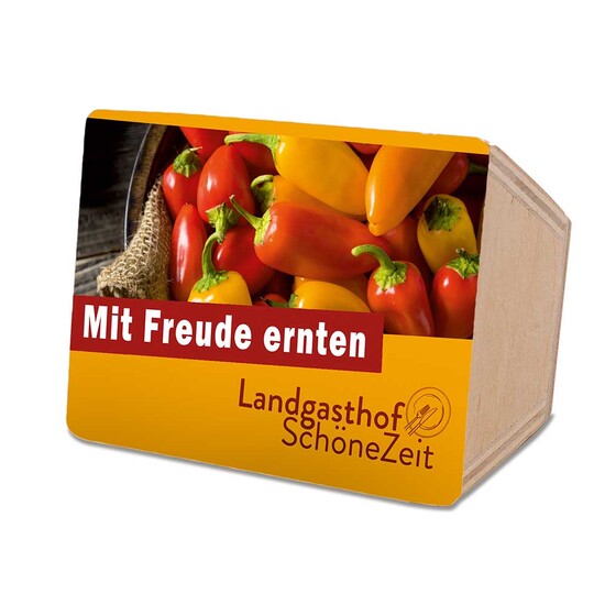 Mini-Beet mit Samen - Sommerblumenmischung, Lasergravur