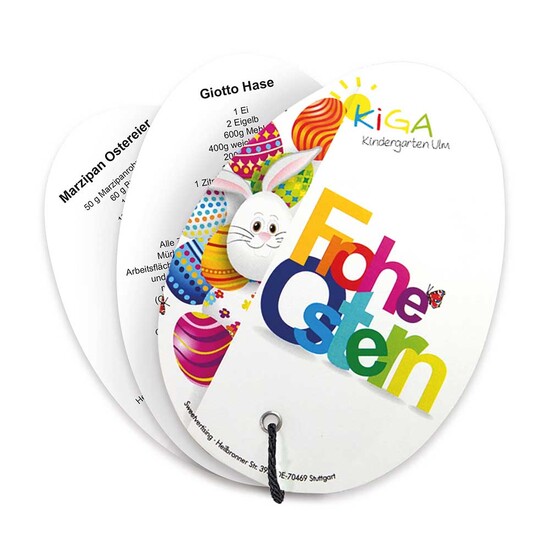 Backförmchen mit Rezeptblock Osterei - Hase 3