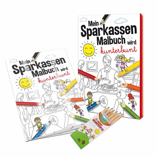 Malbuch / Mal-Set A6 - Sparkassen - Malset neutral