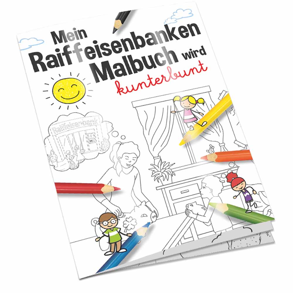 Malbuch / Mal-Set A6 - Raiffeisenbanken - Malset neutral