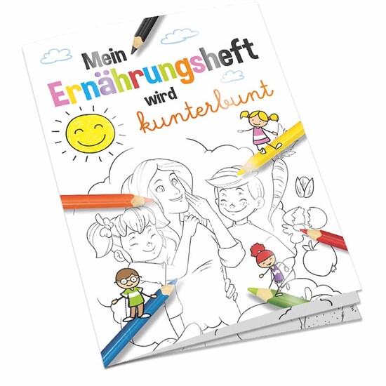 Malbuch / Mal-Set A6 - Ernährung - Malset neutral