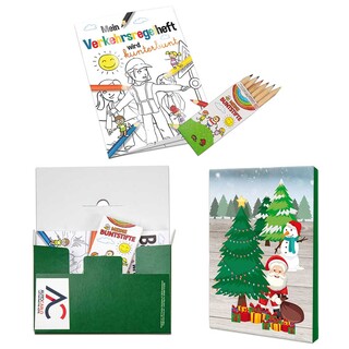 Mal-Set A6 - Weihnachten - Malset mit 2-c Logoeindruck