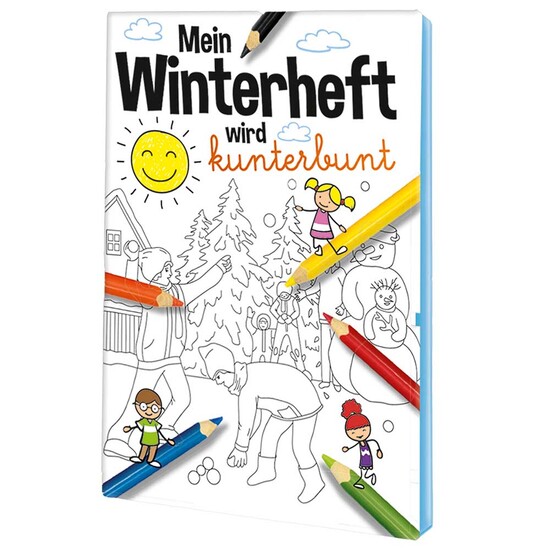 Malbuch / Mal-Set A6 - Winter - Malset mit individuellen Vorder- und Rückseiten
