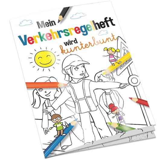 Malbuch / Mal-Set A6 - Verkehr - Malset mit individuellen Vorder- und Rückseiten