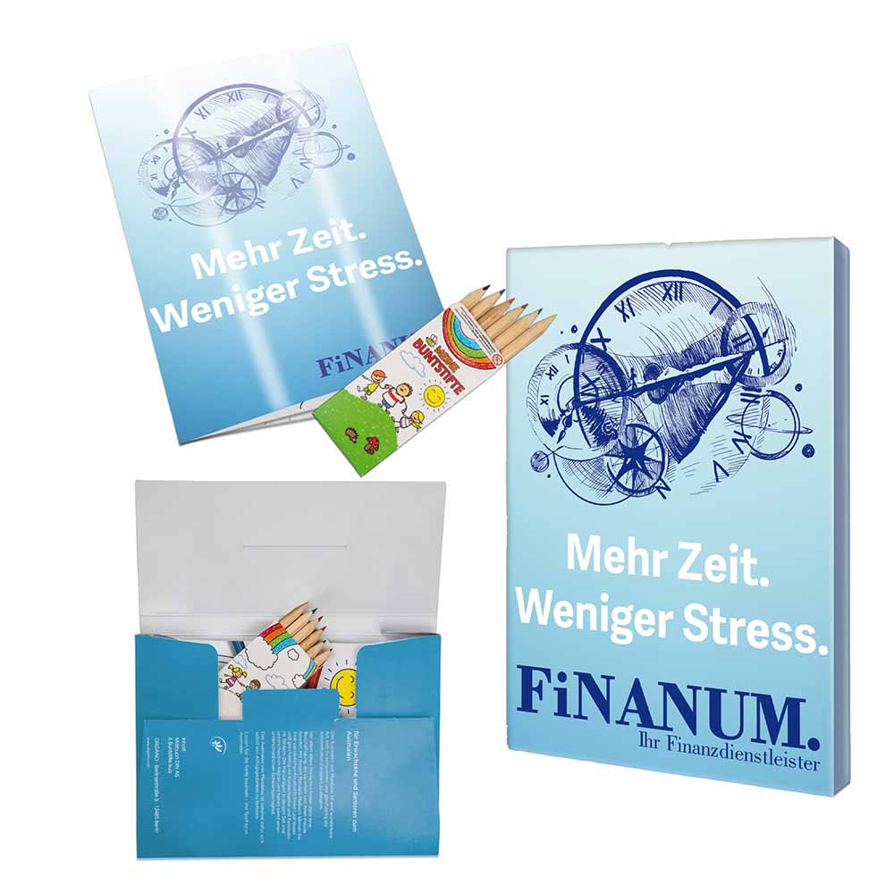 Malbuch / Mal-Set A6 - Bus - Malset mit individuellen Vorder- und Rückseiten