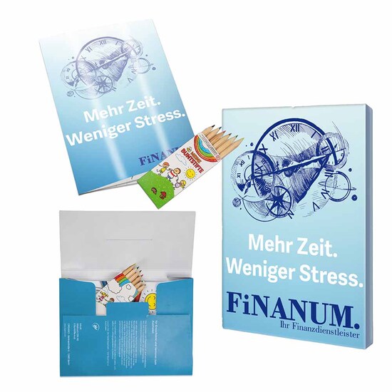 Malbuch / Mal-Set A6 - Bus - Malset mit individuellen Vorder- und Rückseiten