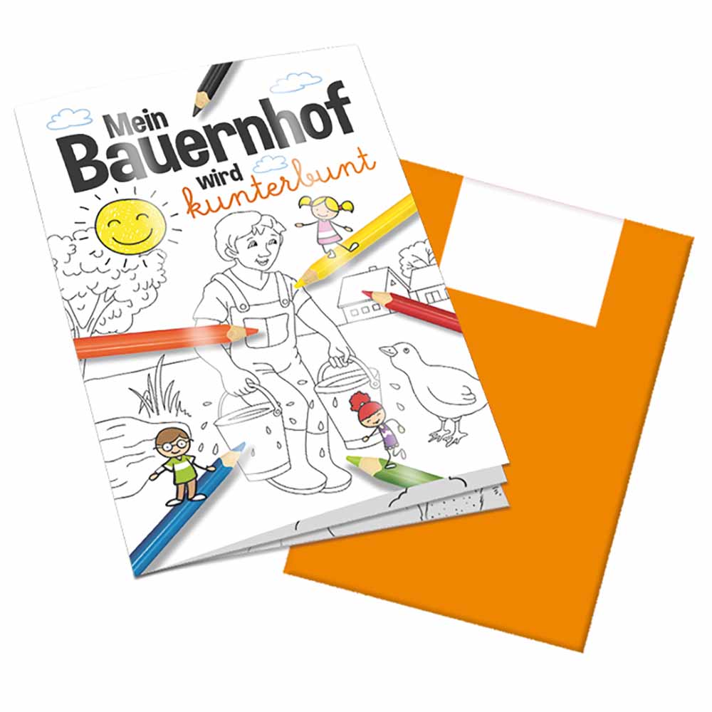 Malbuch / Mal-Set A6 - Bauernhof - Malbuch neutral