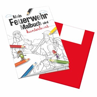 Malbuch / Mal-Set A6 - Feuerwehr - Malbuch neutral