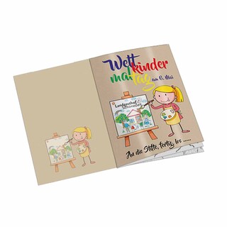 Malbuch / Mal-Set A6 - Bus - Malbuch mit individueller Vorder- und Rückseite