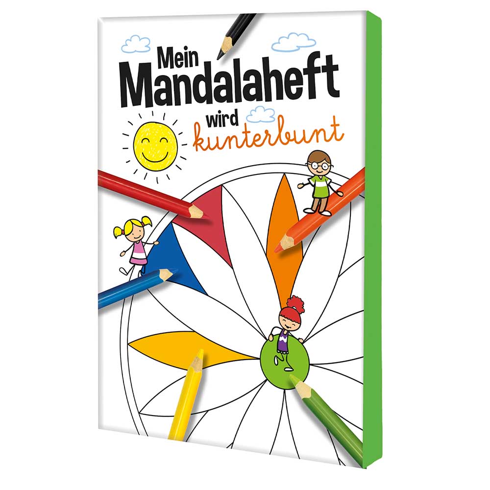 Malbuch / Mal-Set A5 - Mandala - Malset mit 1-c Logoeindruck