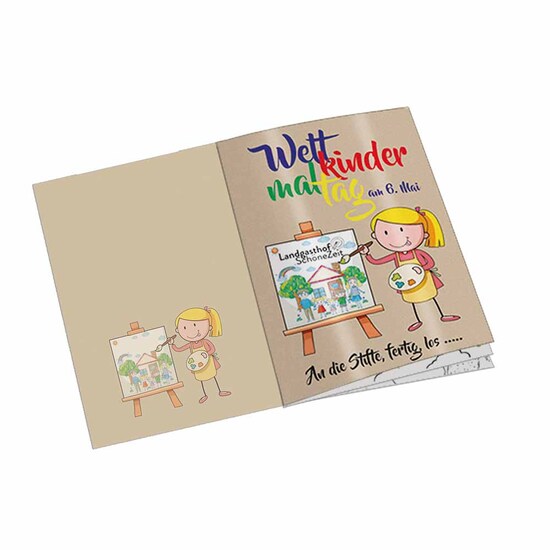 Malbuch / Mal-Set A5 - Mandala - Malbuch mit individueller Vorder- und Rückseite