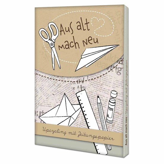 Upcycling-Set - Zeitungspapier - neutral