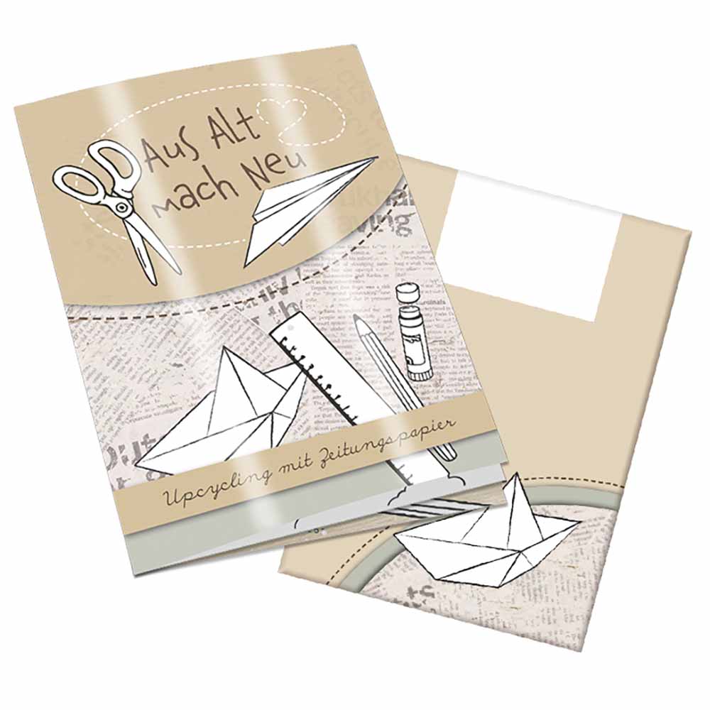 Upcycling-Heft - Zeitungspapier - neutral