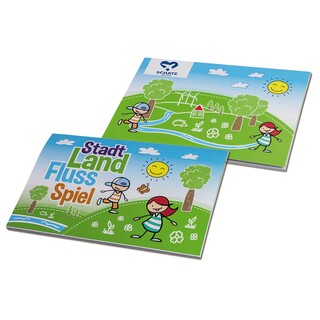 Stadt-Land-Fluss - Block mit 1-c Logoeindruck