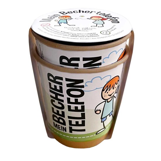 Pappbecher-Telefon - Standard mit 1-c Logoeindruck