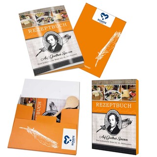 Rezeptbuch-Set "Auf Goethes Spuren" - Set mit 1-c Logoeindruck