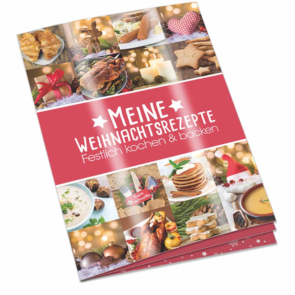 Rezeptbuch-Set "Weihnachten" - Set mit 2-c Logoeindruck