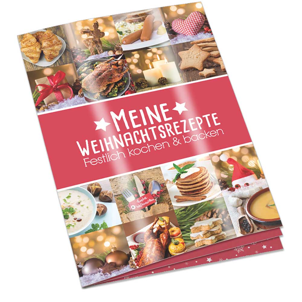 Rezeptbuch-Set "Weihnachten" - Set mit 2-c Logoeindruck