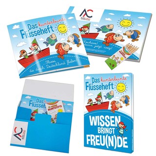 Wissen-Set „Das Flüsseheft“ - Set - mit 2-c Logoeindruck