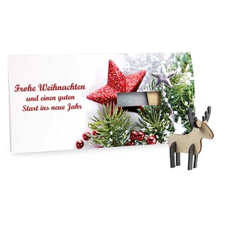 Steckfiguren-Karte Filz - Elch 4/0-c